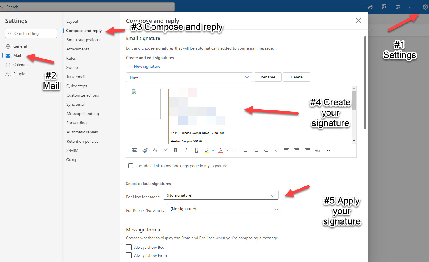 Create signature in Outlook for the web.jpg